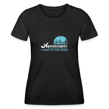Fantastique monde amateur d’aquascaping pour - T-shirt sport Femme - noir - Devant - AI Model Female 172 light (172cm)