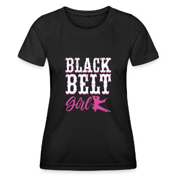 Black Belt Girl | Karate - Women's Functional T-Shirt - black - Front - AI Model Female 172 light (172cm)