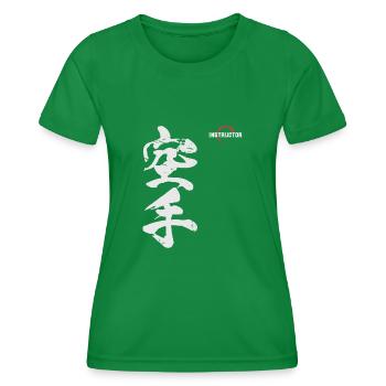 Kanji shotokan | Karaté - T-shirt sport Femme - vert - Devant - AI Model Female 172 dark (172cm)