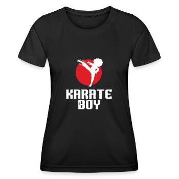 GARÇON DE KARATÉ | Karaté - T-shirt sport Femme - noir - Devant - AI Model Female 172 light (172cm)