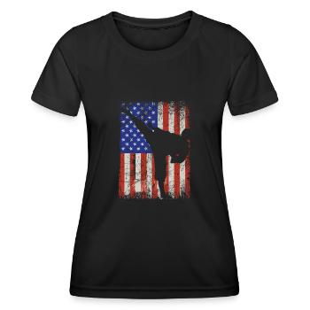 Vintage Karate | Karate - Women's Functional T-Shirt - black - Front - AI Model Female 172 light (172cm)