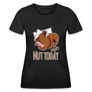 Eichhörnchen Nut Today - Frauen Funktions-T-Shirt - Schwarz - Vorne - AI Model Female 172 light (172cm)