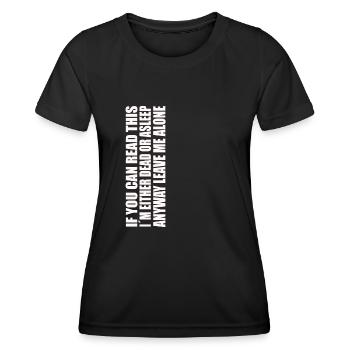 Drôle de dire si vous pouvez lire ceci - T-shirt sport Femme - noir - Devant - AI Model Female 172 light (172cm)