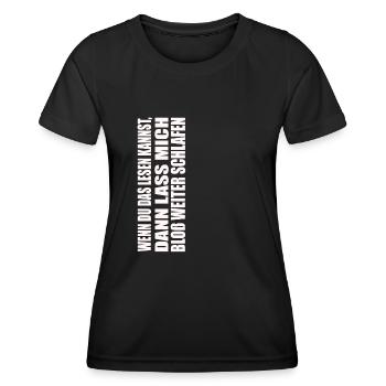 Drôle de dire si vous pouvez lire ceci - T-shirt sport Femme - noir - Devant - AI Model Female 172 light (172cm)