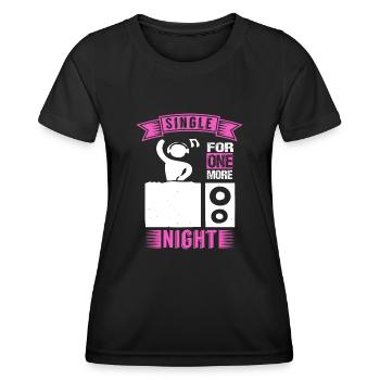 SINGLE POUR UNE NUIT DE PLUS 2 - T-shirt sport Femme - noir - Devant - AI Model Female 172 light (172cm)