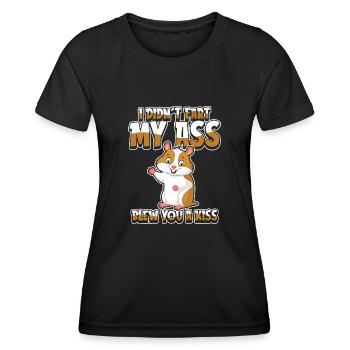 Hamster doré Hamster - T-shirt sport Femme - noir - Devant - AI Model Female 172 light (172cm)
