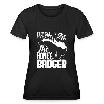 Honey Badger They Call Me the Honey Badger - Women's Functional T-Shirt - black - Front - AI Model Female 172 light (172cm)