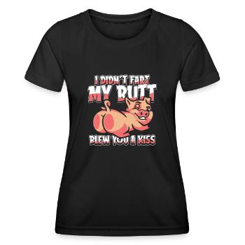 Éleveur de porcs - T-shirt sport Femme - noir - Devant - AI Model Female 172 light (172cm)