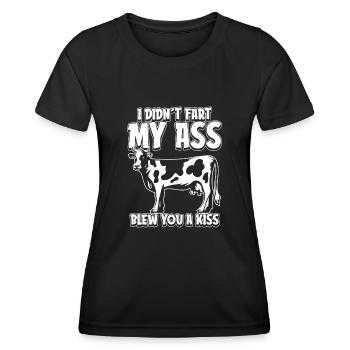 Élevage de vaches - T-shirt sport Femme - noir - Devant - AI Model Female 172 light (172cm)