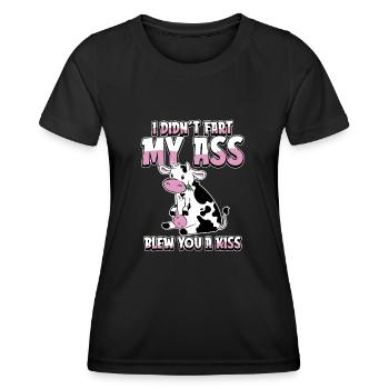 Élevage de vaches - T-shirt sport Femme - noir - Devant - AI Model Female 172 light (172cm)