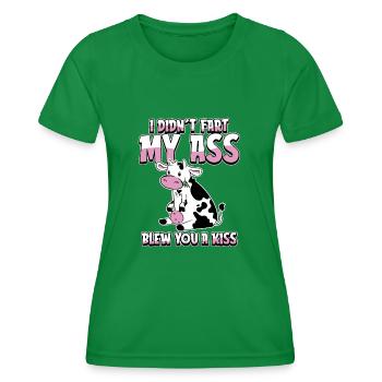 Cow Farmer Livestock - Women's Functional T-Shirt - kelly green - Front - AI Model Female 172 dark (172cm)