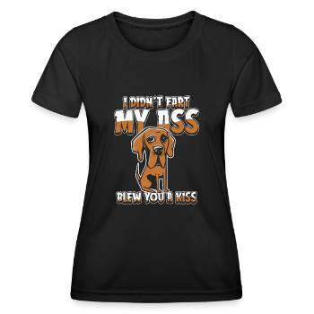 Deutsche Dogge - Frauen Funktions-T-Shirt - Schwarz - Vorne - AI Model Female 172 light (172cm)