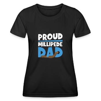 Père mille-pattes fantastique pour un - T-shirt sport Femme - noir - Devant - AI Model Female 172 light (172cm)