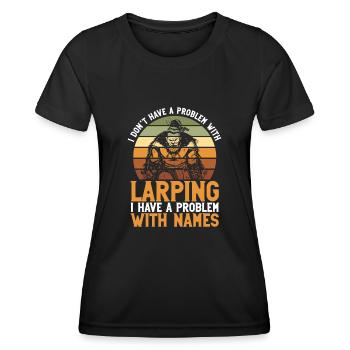 Larper Und Larping - T-shirt sport Femme - noir - Devant - AI Model Female 172 light (172cm)