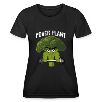 Veganes Bodybuilding Brokkoli - Frauen Funktions-T-Shirt - Schwarz - Vorne - AI Model Female 172 light (172cm)