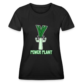 Vegan Leek Bodybuilding Vegan - Women's Functional T-Shirt - black - Front - AI Model Female 172 light (172cm)
