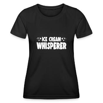 Ice Cream Whisperer pour les amateurs de crème glacée - T-shirt sport Femme - noir - Devant - AI Model Female 172 light (172cm)