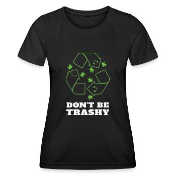 Recycle Nature Oceans Day Earth Day - Frauen Funktions-T-Shirt - Schwarz - Vorne - AI Model Female 172 light (172cm)