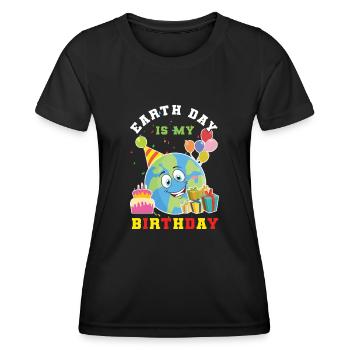 Protect Oceans Day Earth Day Meine Geburt - Frauen Funktions-T-Shirt - Schwarz - Vorne - AI Model Female 172 light (172cm)