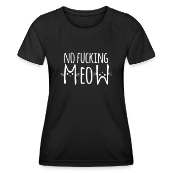 Katze lustige Katzen - Frauen Funktions-T-Shirt - Schwarz - Vorne - AI Model Female 172 light (172cm)