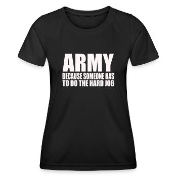 Funny US Army Military American Soldier Army - Women's Functional T-Shirt - black - Front - AI Model Female 172 light (172cm)