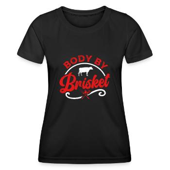 Körper Von Brisket - Funny Bbq Smoker - Frauen Funktions-T-Shirt - Schwarz - Vorne - AI Model Female 172 light (172cm)
