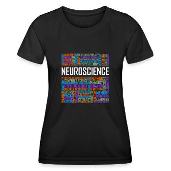 Neuroscience - Words - Women's Functional T-Shirt - black - Front - AI Model Female 172 light (172cm)