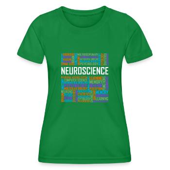 Neuroscience - Words - Women's Functional T-Shirt - kelly green - Front - AI Model Female 172 dark (172cm)