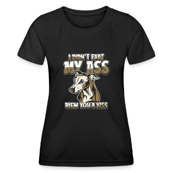 Greyhound Windhund - T-shirt sport Femme - noir - Devant - AI Model Female 172 light (172cm)