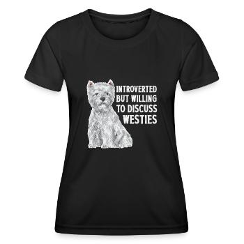 West Highland White Terrier Westie - Women's Functional T-Shirt - black - Front - AI Model Female 172 light (172cm)