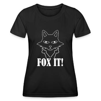 Fuchs Spruch für Füchse - Frauen Funktions-T-Shirt - Schwarz - Vorne - AI Model Female 172 light (172cm)