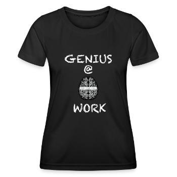 Ein Genie bei der Arbeit als Ingenieur, als - Frauen Funktions-T-Shirt - Schwarz - Vorne - AI Model Female 172 light (172cm)