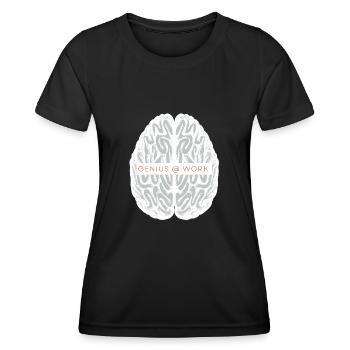 Ein Genie bei der Arbeit als Ingenieur, als - Frauen Funktions-T-Shirt - Schwarz - Vorne - AI Model Female 172 light (172cm)