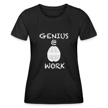 Ein Genie bei der Arbeit als Ingenieur, als - Frauen Funktions-T-Shirt - Schwarz - Vorne - AI Model Female 172 light (172cm)