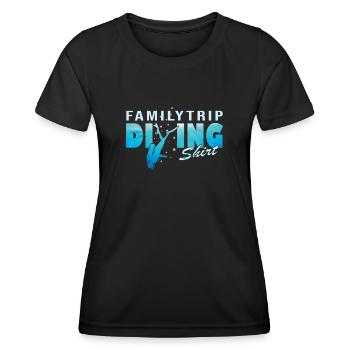 Family Excursion Diving DeepDive - Women's Functional T-Shirt - black - Front - AI Model Female 172 light (172cm)