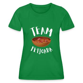 Brazil Brazilian Pork Bean Stew Feijoada - Frauen Funktions-T-Shirt - Kelly Green - Vorne - AI Model Female 172 dark (172cm)