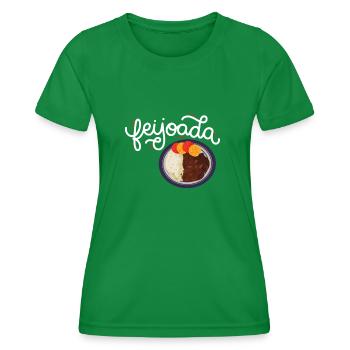 Brazil Brazilian Pork Bean Stew Feijoada - Frauen Funktions-T-Shirt - Kelly Green - Vorne - AI Model Female 172 dark (172cm)