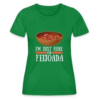 Brazil Brazilian Pork Bean Stew Feijoada - Frauen Funktions-T-Shirt - Kelly Green - Vorne - AI Model Female 172 dark (172cm)