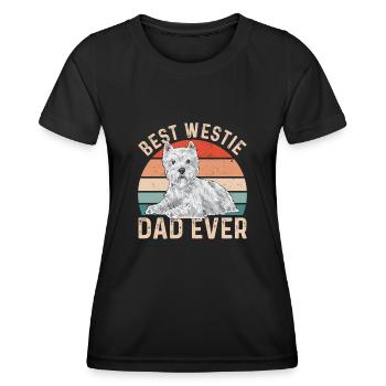 West Highland White Terrier Westie - Frauen Funktions-T-Shirt - Schwarz - Vorne - AI Model Female 172 light (172cm)