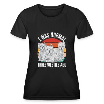 West Highland White Terrier Westie - Frauen Funktions-T-Shirt - Schwarz - Vorne - AI Model Female 172 light (172cm)