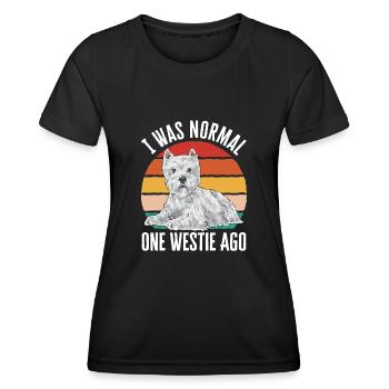 West Highland White Terrier Westie - Frauen Funktions-T-Shirt - Schwarz - Vorne - AI Model Female 172 light (172cm)