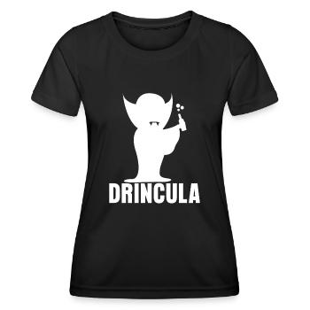 Boire de la bière Vampire Alcool Schnaps - T-shirt sport Femme - noir - Devant - AI Model Female 172 light (172cm)