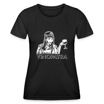 Wein Party Alkohol Weinglas - Frauen Funktions-T-Shirt - Schwarz - Vorne - AI Model Female 172 light (172cm)