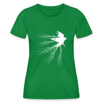 Corbeau Valhalla Viking Lightning - T-shirt sport Femme - vert - Devant - AI Model Female 172 dark (172cm)