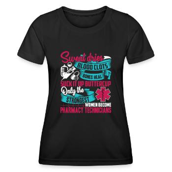 Pharmacy Technician Women Pharmacy Technician - Women's Functional T-Shirt - black - Front - AI Model Female 172 light (172cm)