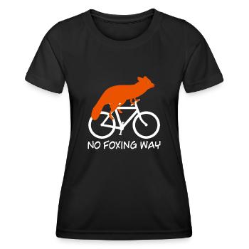Fuchs Fahrrad Füchse - Frauen Funktions-T-Shirt - Schwarz - Vorne - AI Model Female 172 light (172cm)