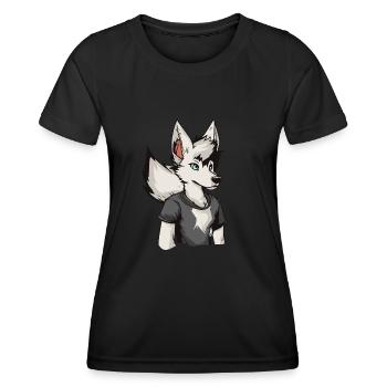 Furry Fandom Fursuits - Women's Functional T-Shirt - black - Front - AI Model Female 172 light (172cm)