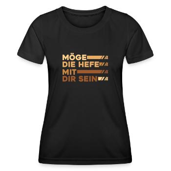 Backen Bäcker Bäckerei Hefe Bckermeister - Frauen Funktions-T-Shirt - Schwarz - Vorne - AI Model Female 172 light (172cm)