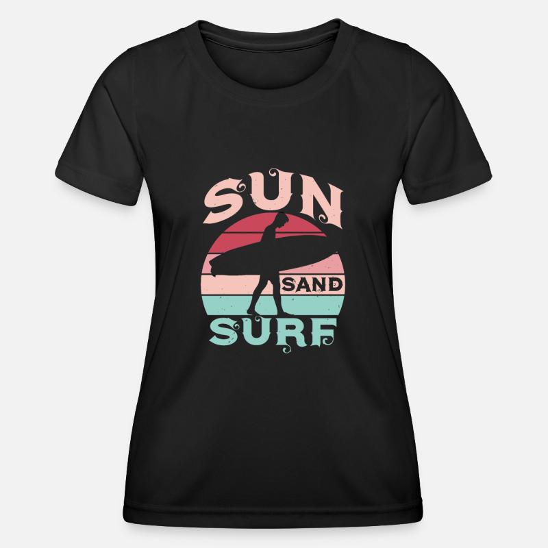 SUN SAND SURF - Women's Functional T-Shirt - black