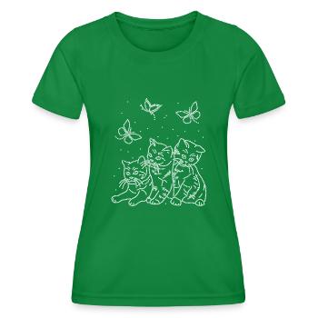 Amoureux des chats - T-shirt sport Femme - vert - Devant - AI Model Female 172 dark (172cm)